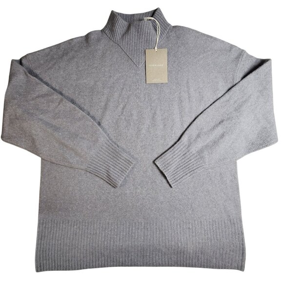 Everlane Grey Wool Blend Cozy-Stretch Pullover Sweater Women's Medium - Picture 1 of 12